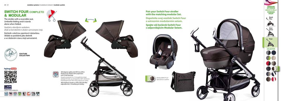 modular systems / modularni sistemi / modular systém Pair your Switch Four stroller with the matching modular Set. Dopolnite svoj voziček Switch Four z ustreznim modularnim setom.