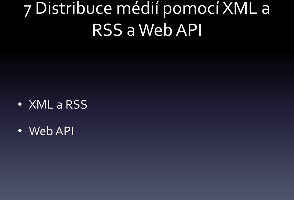 XML a RSS a Web