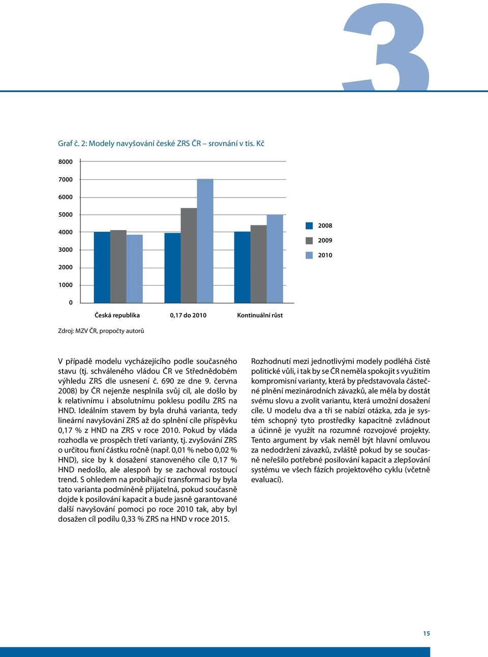 schváleného vládou ČR ve Střednědobém výhledu ZRS dle usnesení č. 690 ze dne 9. června 2008) by ČR nejenže nesplnila svůj cíl, ale došlo by k relativnímu i absolutnímu poklesu podílu ZRS na HND.