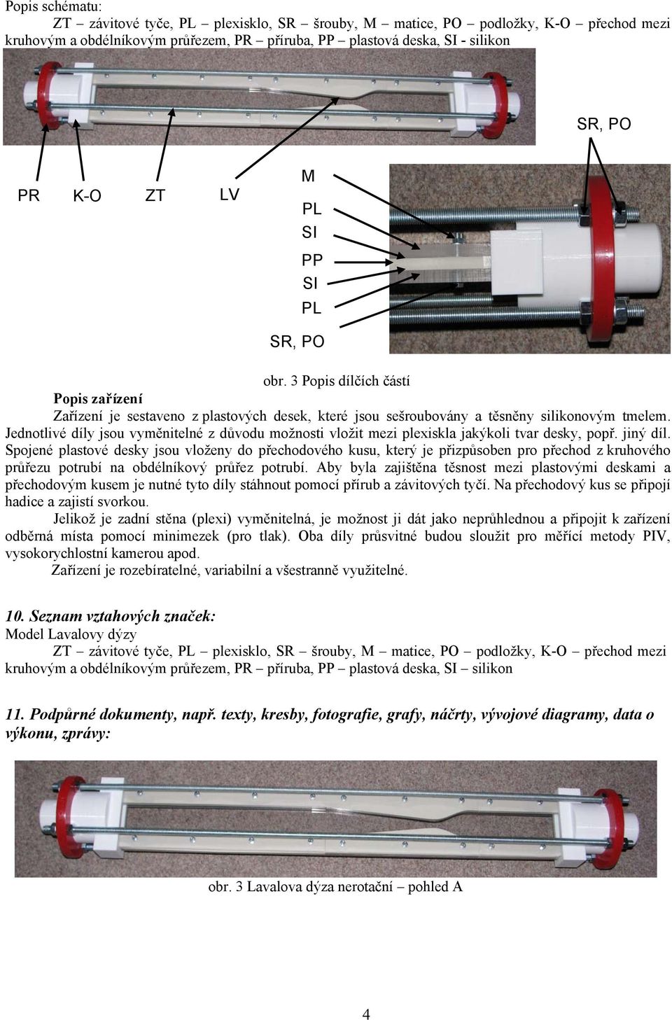 Jednotlivé díly jsou vyměnitelné z důvodu možnosti vložit mezi plexiskla jakýkoli tvar desky, popř. jiný díl.