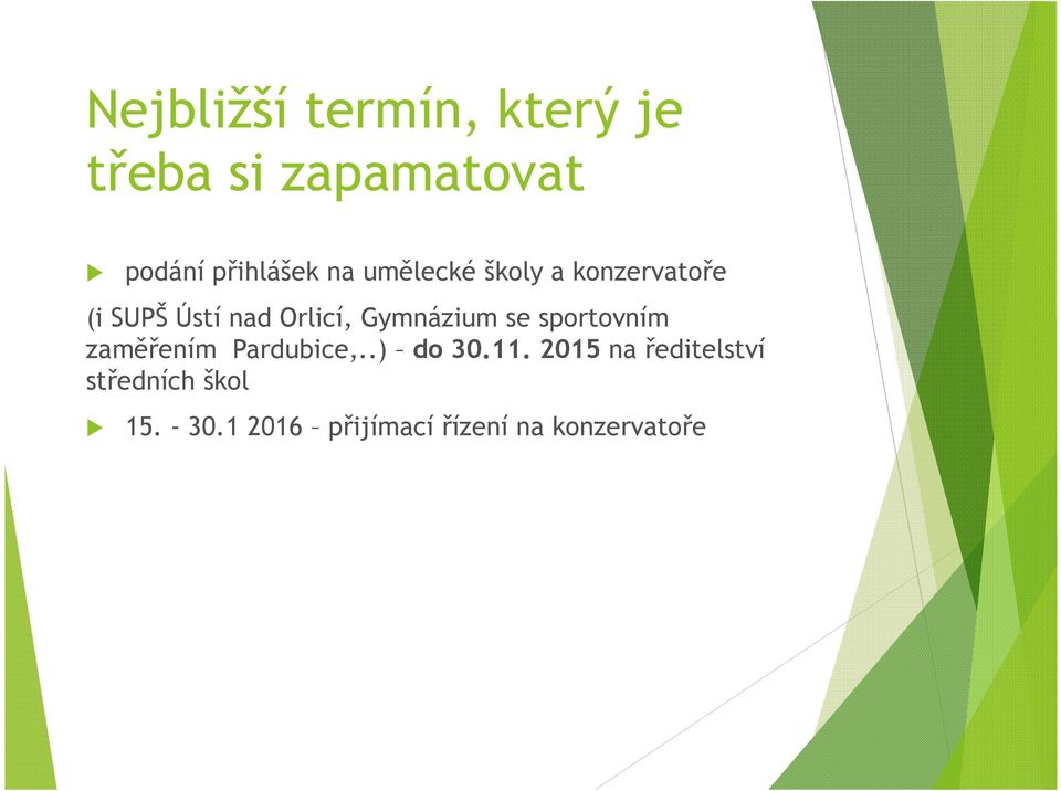 Gymnázium se sportovním zaměřením Pardubice,..) do 30.11.