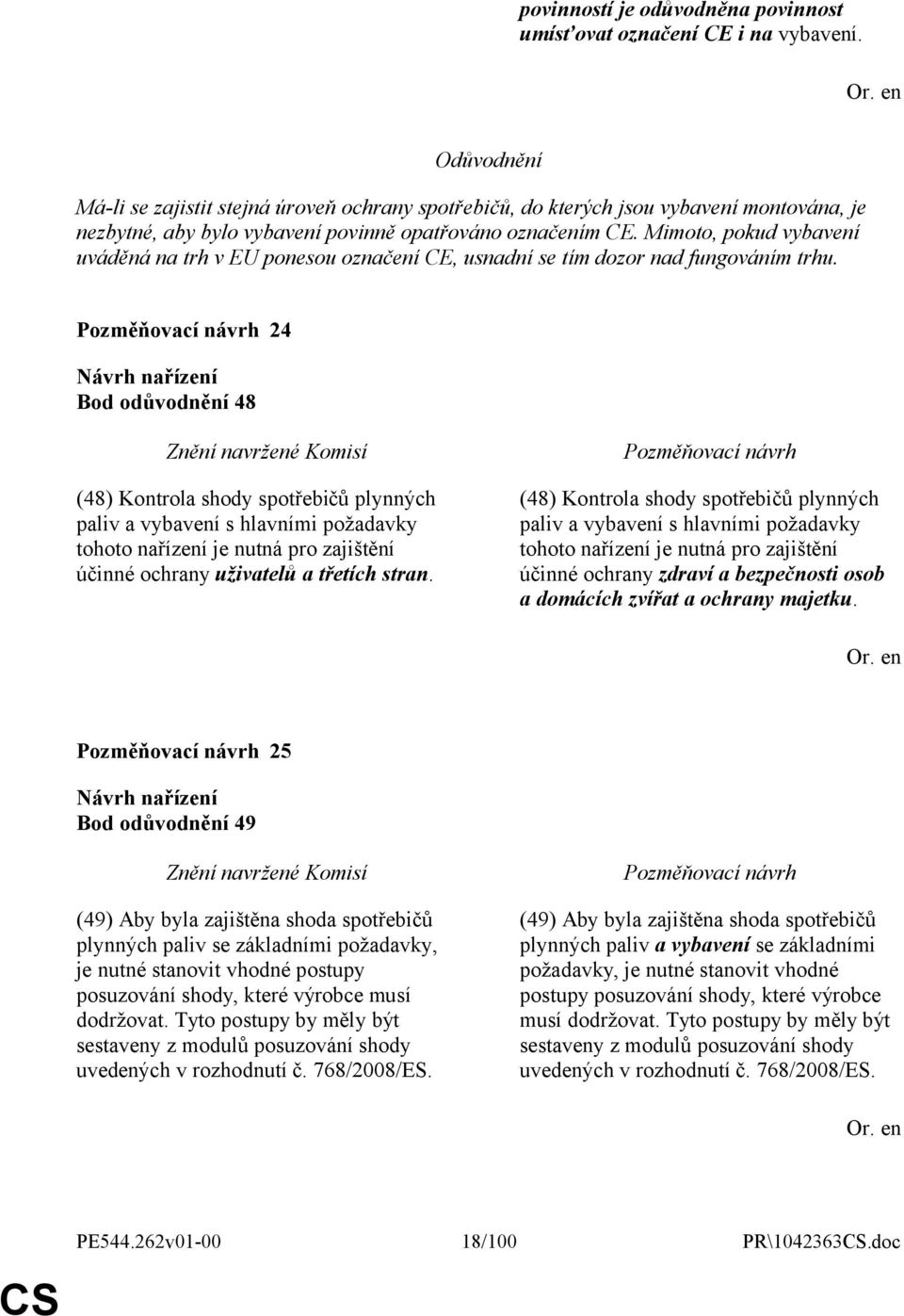 Mimoto, pokud vybavení uváděná na trh v EU ponesou označení CE, usnadní se tím dozor nad fungováním trhu.