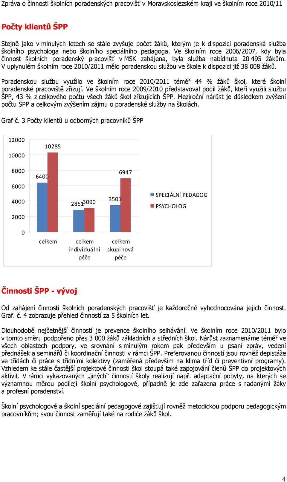 V uplynulém školním roce 2010/2011 mělo poradenskou službu ve škole k dispozici již 38 008 žáků.