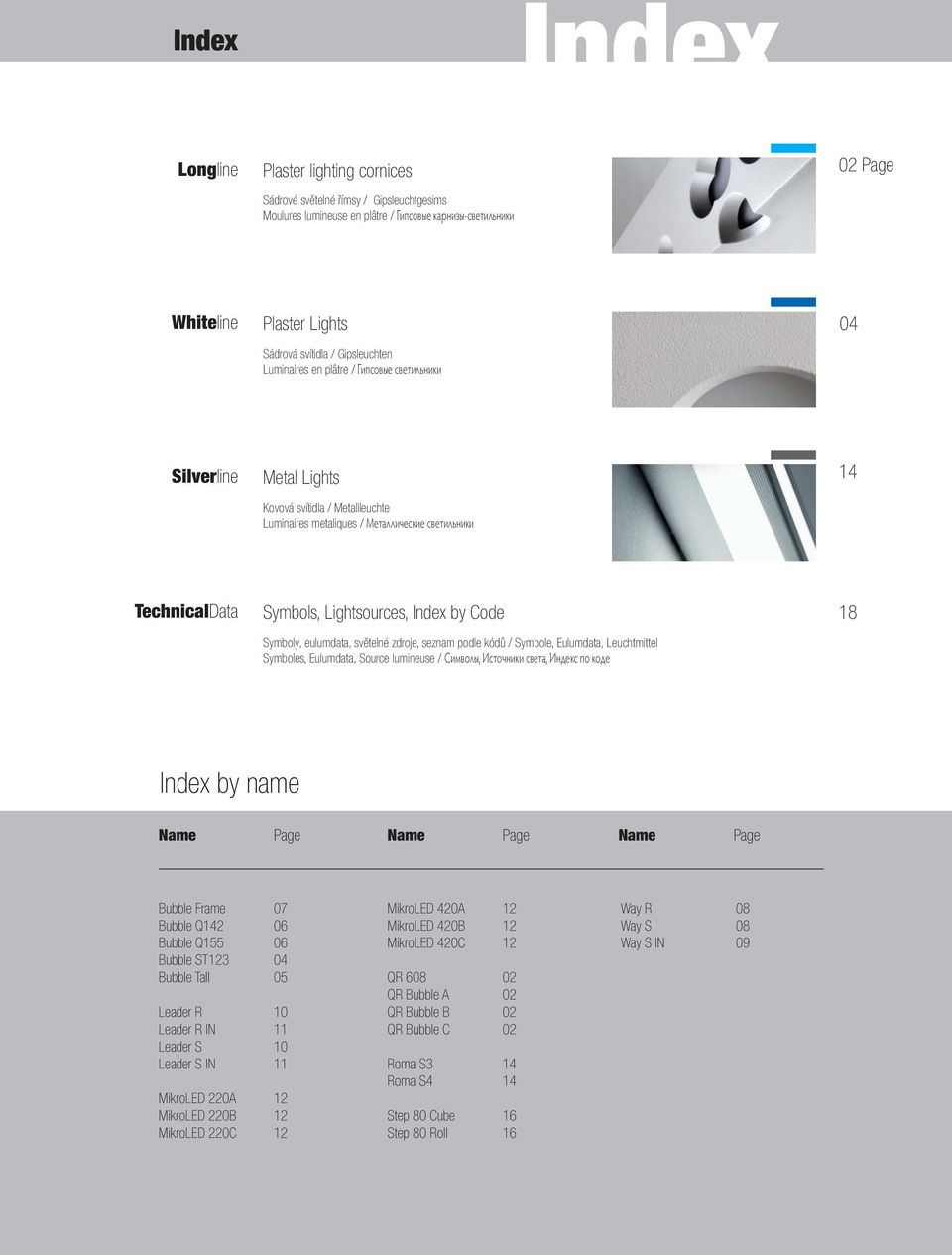 Lightsources, Index by Code Symboly, eulumdata, světelné zdroje, seznam podle kódů / Symbole, Eulumdata, Leuchtmittel Symboles, Eulumdata, Source lumineuse / Cимволы, Источники света, Индекс по кодe