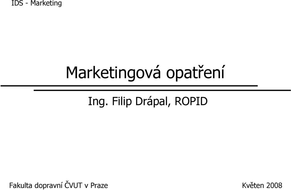 Ing. Filip Drápal, ROPID