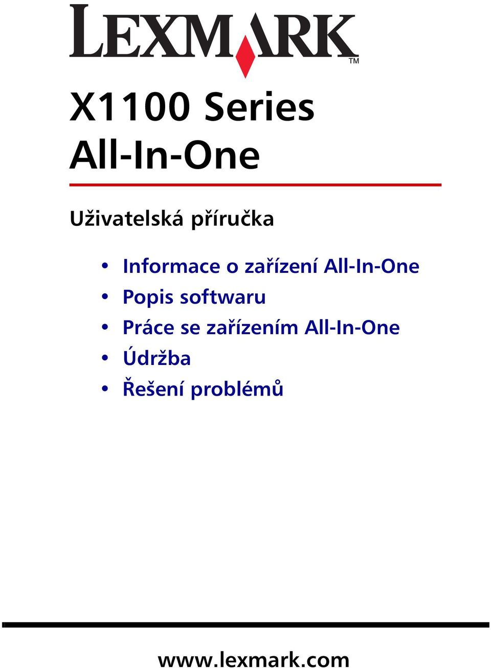 All-In-One Popis softwaru Práce se