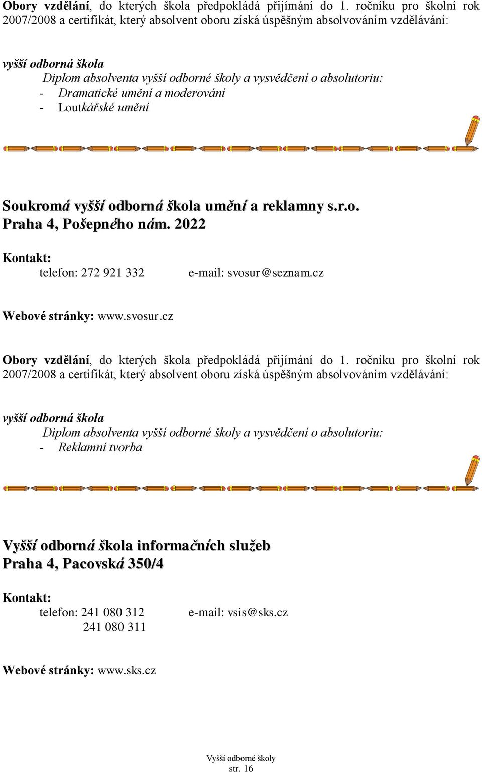 seznam.cz Webové stránky: www.svosur.