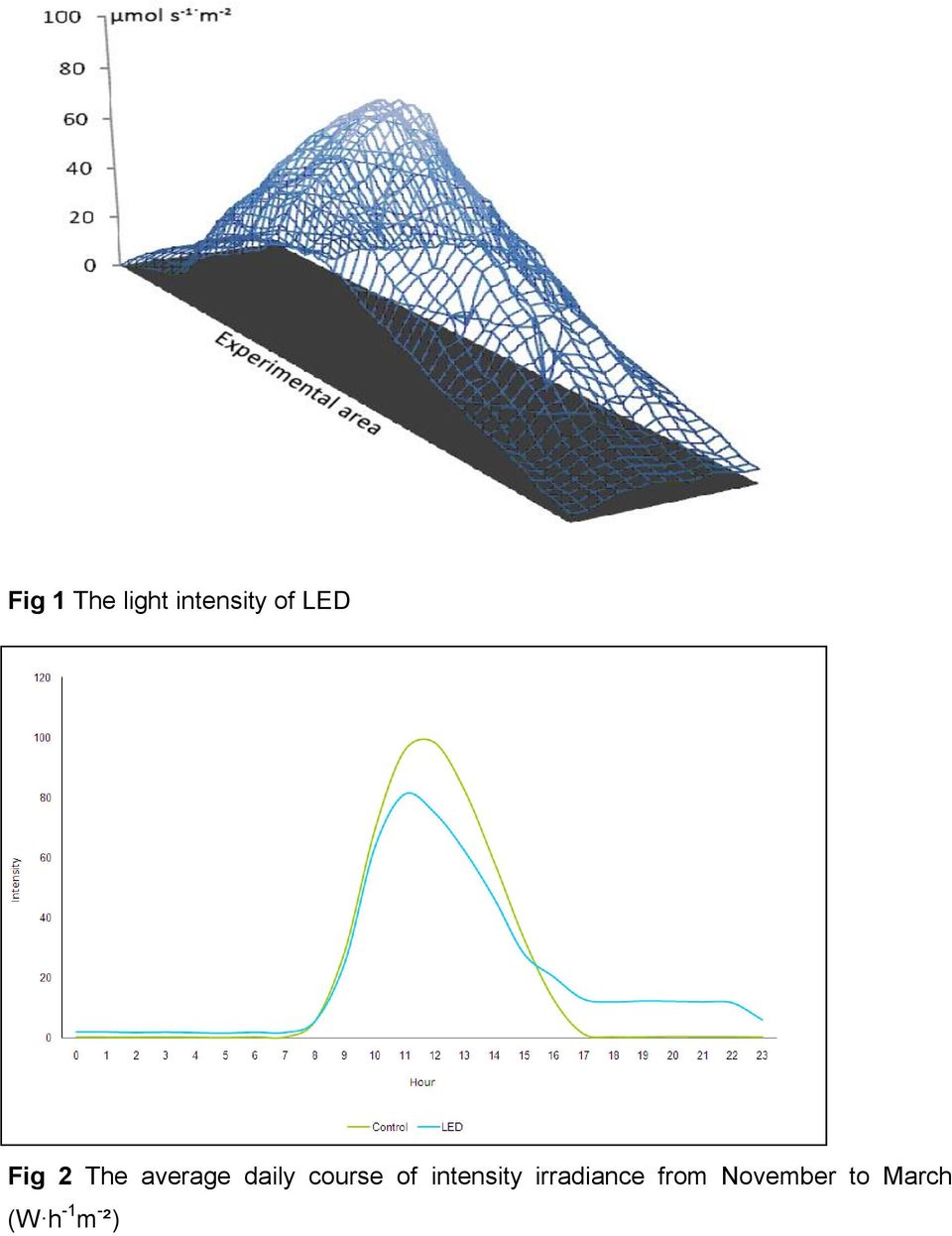 course of intensity irradiance