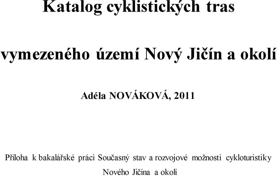 Příloha k bakalářské práci Současný stav a