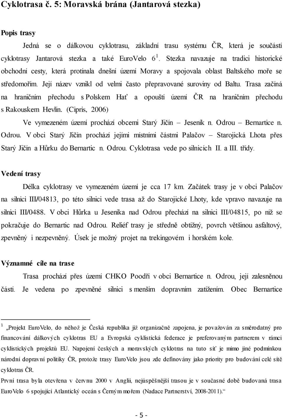 Její název vznikl od velmi často přepravované suroviny od Baltu. Trasa začíná na hraničním přechodu s Polskem Hať a opouští území ČR na hraničním přechodu s Rakouskem Hevlín.