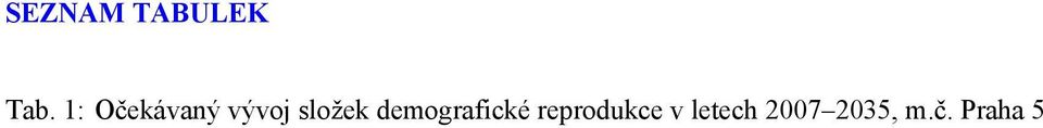 složek demografické