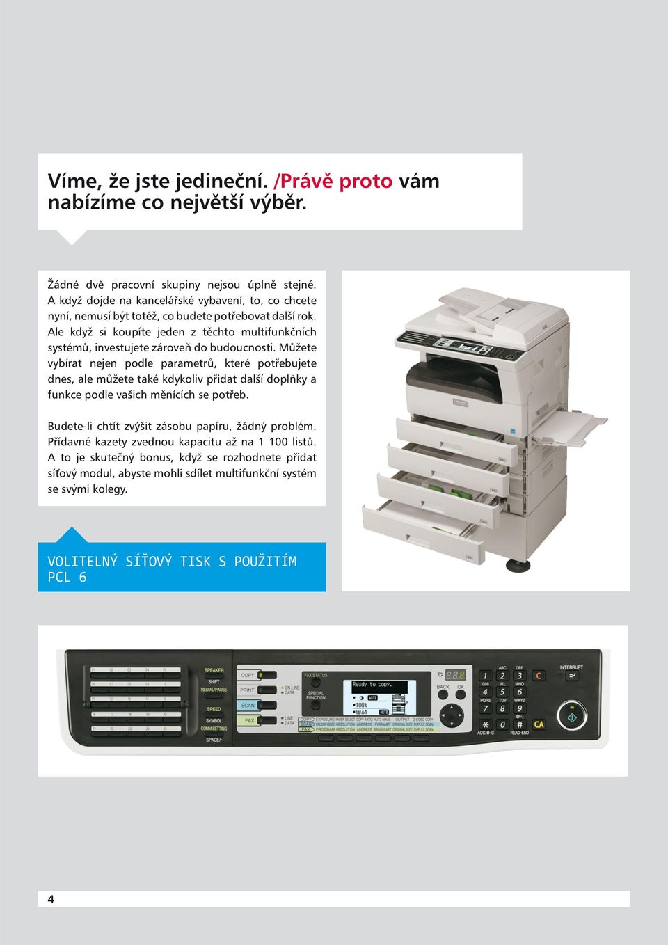 Ale když si koupíte jeden z těchto multifunkčních systémů, investujete zároveň do budoucnosti.