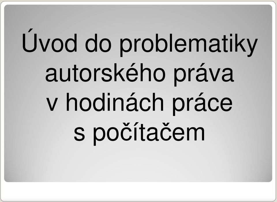 autorského práva