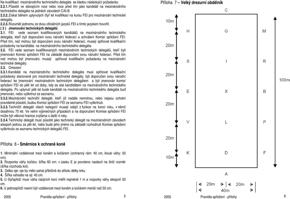 2.2. Získat během uplynulých čtyř let kvalifikaci na kursu FEI pro mezinárodní technické delegáty. 2.2.3. Rozumět jednomu ze dvou oficiálních jazyků FEI a tímto jazykem hovořit.