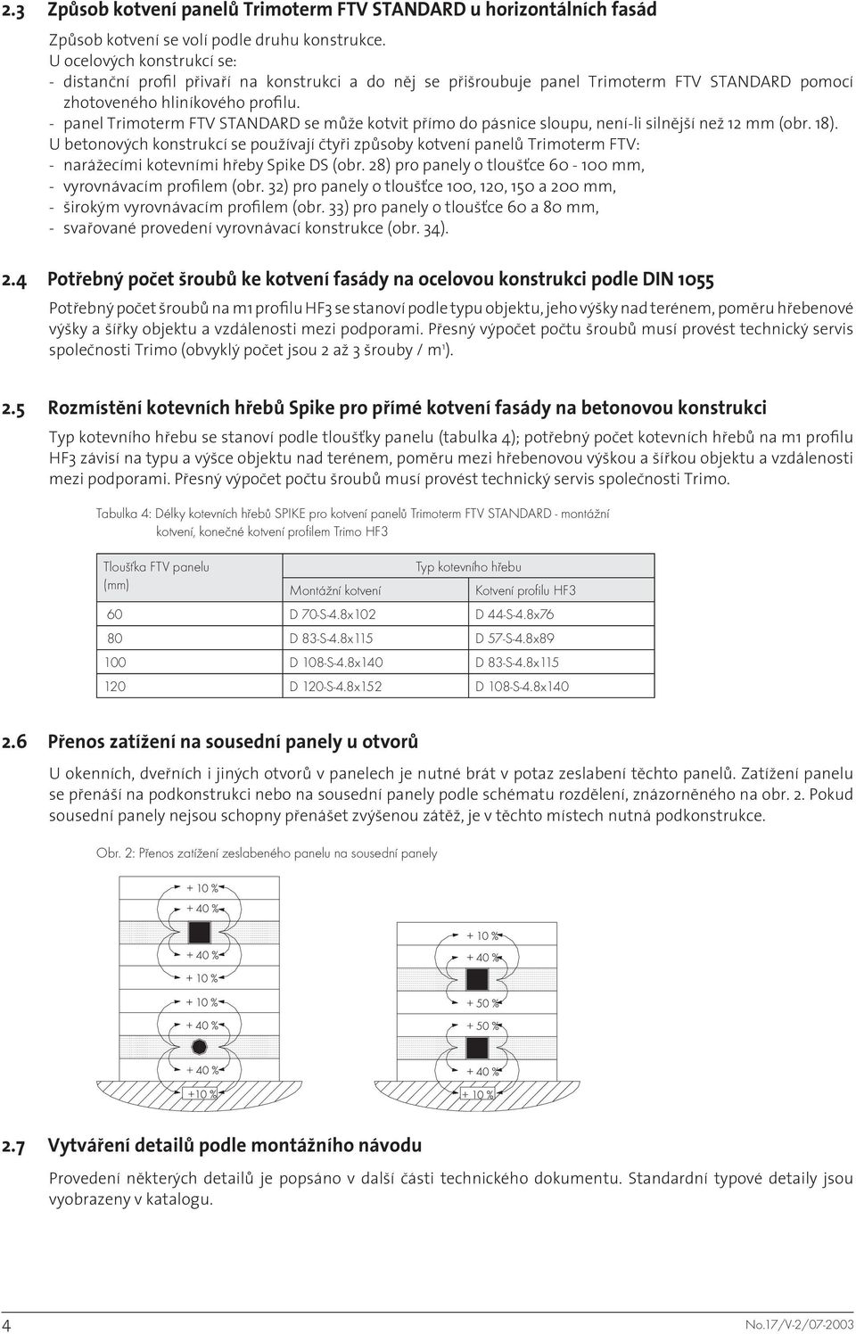 - panel Trimoterm FTV STANDARD se může kotvit přímo do pásnice sloupu, není-li silnější než 12 mm (obr. 18).