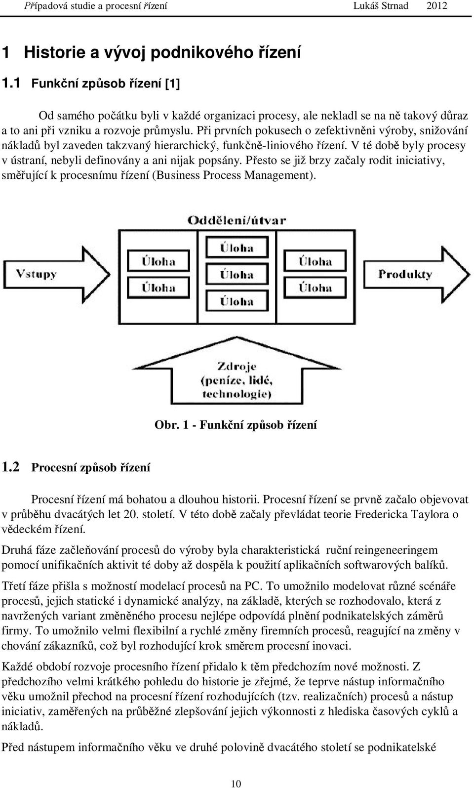 P esto se již brzy za aly rodit iniciativy, sm ující k procesnímu ízení (Business Process Management). Obr. 1 - Funk ní zp sob ízení 1.