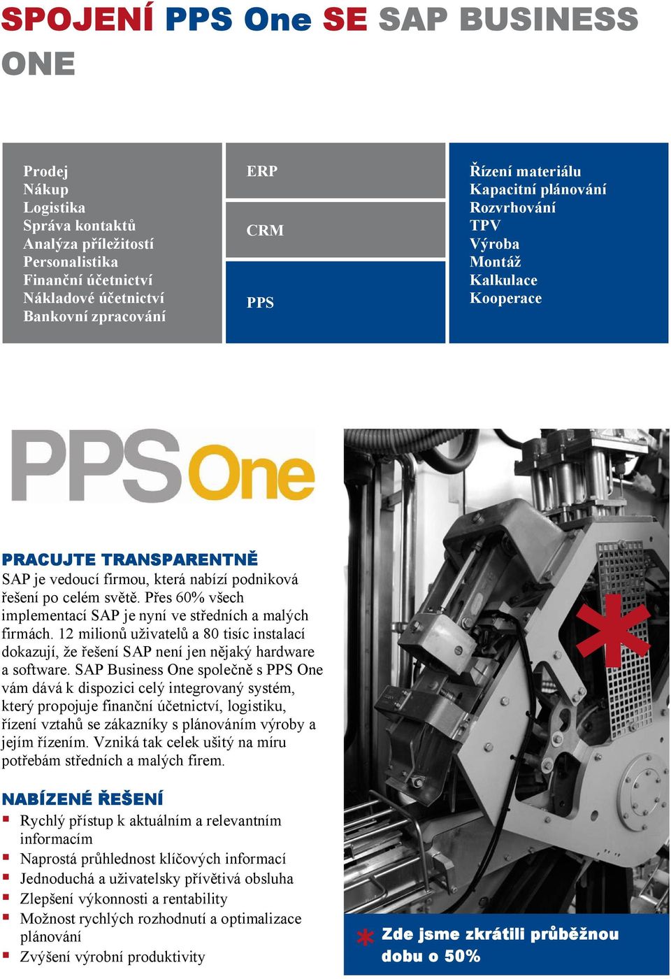 Přes 60% všech implementací SAP je nyní ve středních a malých firmách. 12 milionů uživatelů a 80 tisíc instalací dokazují, že řešení SAP není jen nějaký hardware a software.