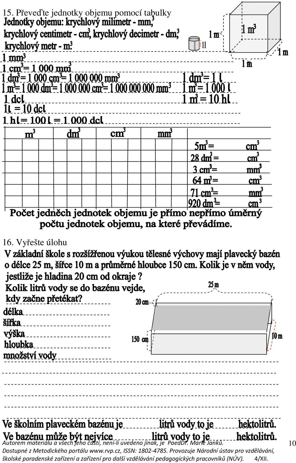 pomocí tabulky