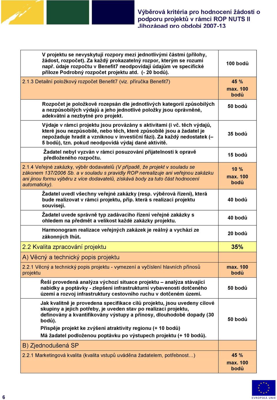 příručka Benefit7) 45 % bdů Rzpčet je plžkvě rzepsán dle jedntlivých kategrií způsbilých a nezpůsbilých výdajů a jeh jedntlivé plžky jsu právněné, adekvátní a nezbytné pr prjekt.