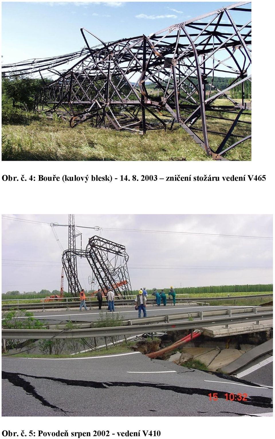 8. 2003 zničení stožáru