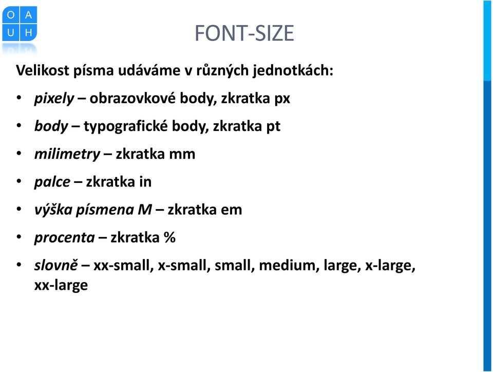 milimetry zkratka mm palce zkratka in výška písmena M zkratka em