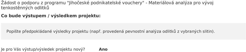 provedená pevnostní analýza odlitků z