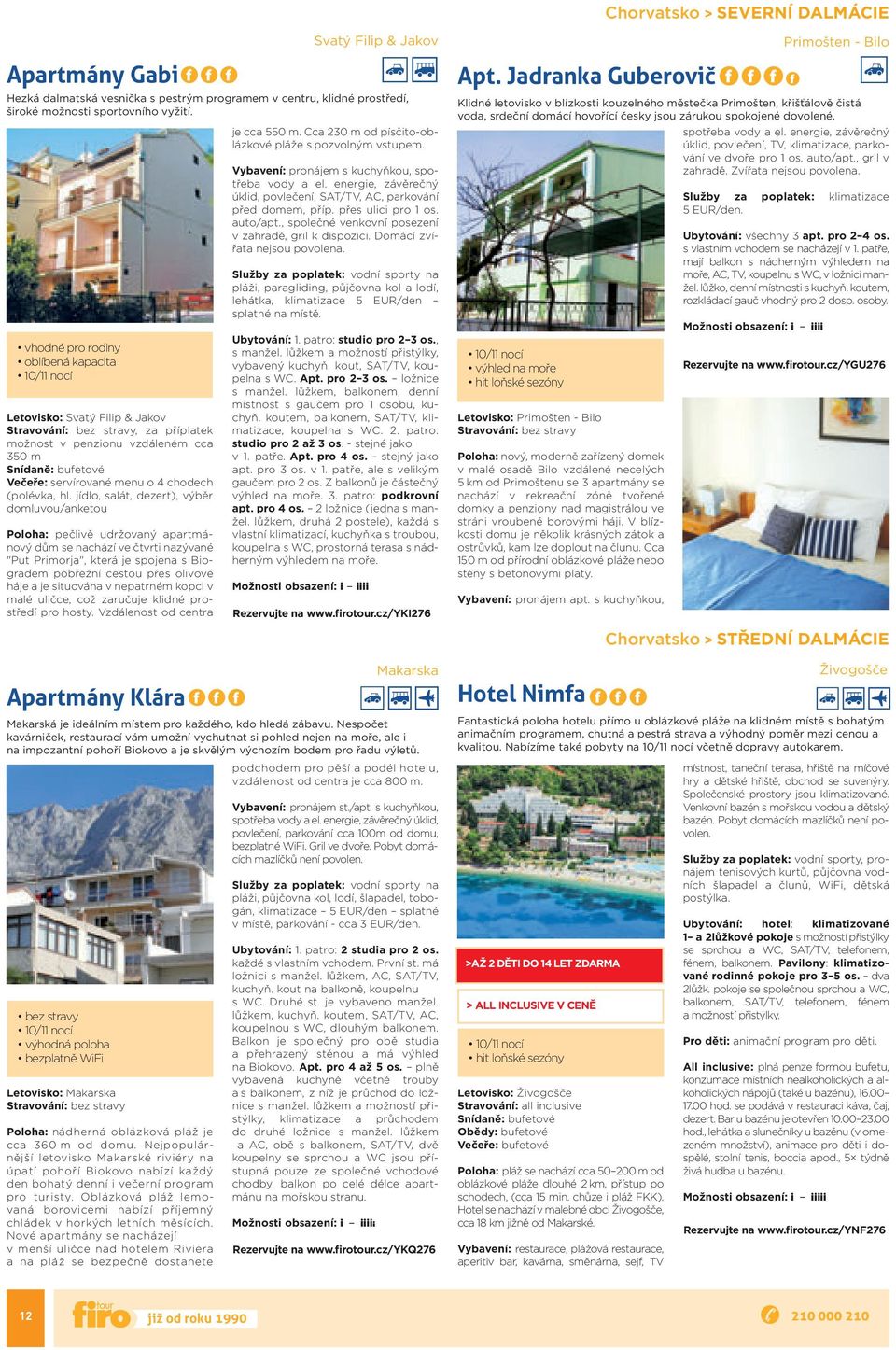 jídlo, salát, dezert), výběr domluvou/anketou Poloha: pečlivě udržovaný apartmánový dům se nachází ve čtvrti nazývané "Put Primorja", která je spojena s Biogradem pobřežní cestou přes olivové háje a