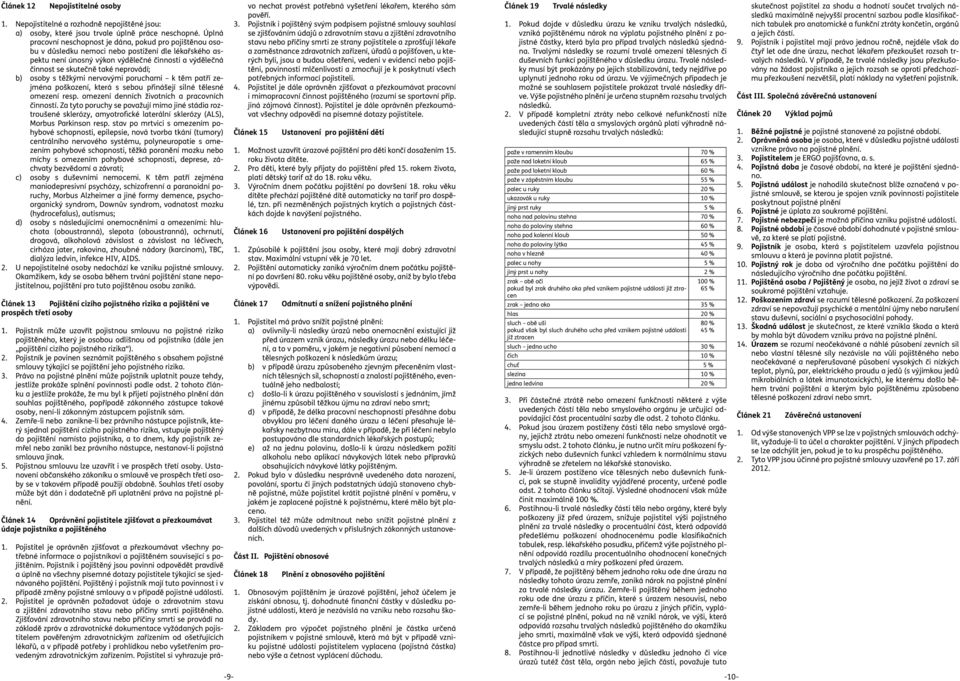 neprovádí; b) osoby s těžkými nervovými poruchami k těm patří zejména po škození, která s sebou přinášejí silné tělesné omezení resp. ome zení denních životních a pracovních činností.