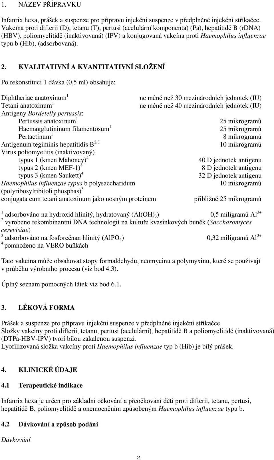 (Hib), (adsorbovaná). 2.
