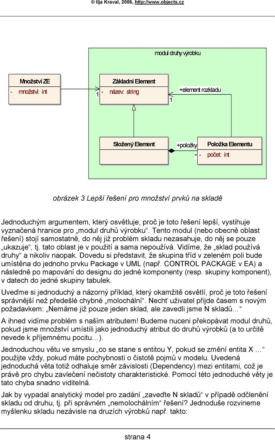 Tento modul (nebo obecně oblast řešení) stojí samostatně, do něj již problém skladu nezasahuje, do něj se pouze ukazuje, tj. tato oblast je v použití a sama nepoužívá.