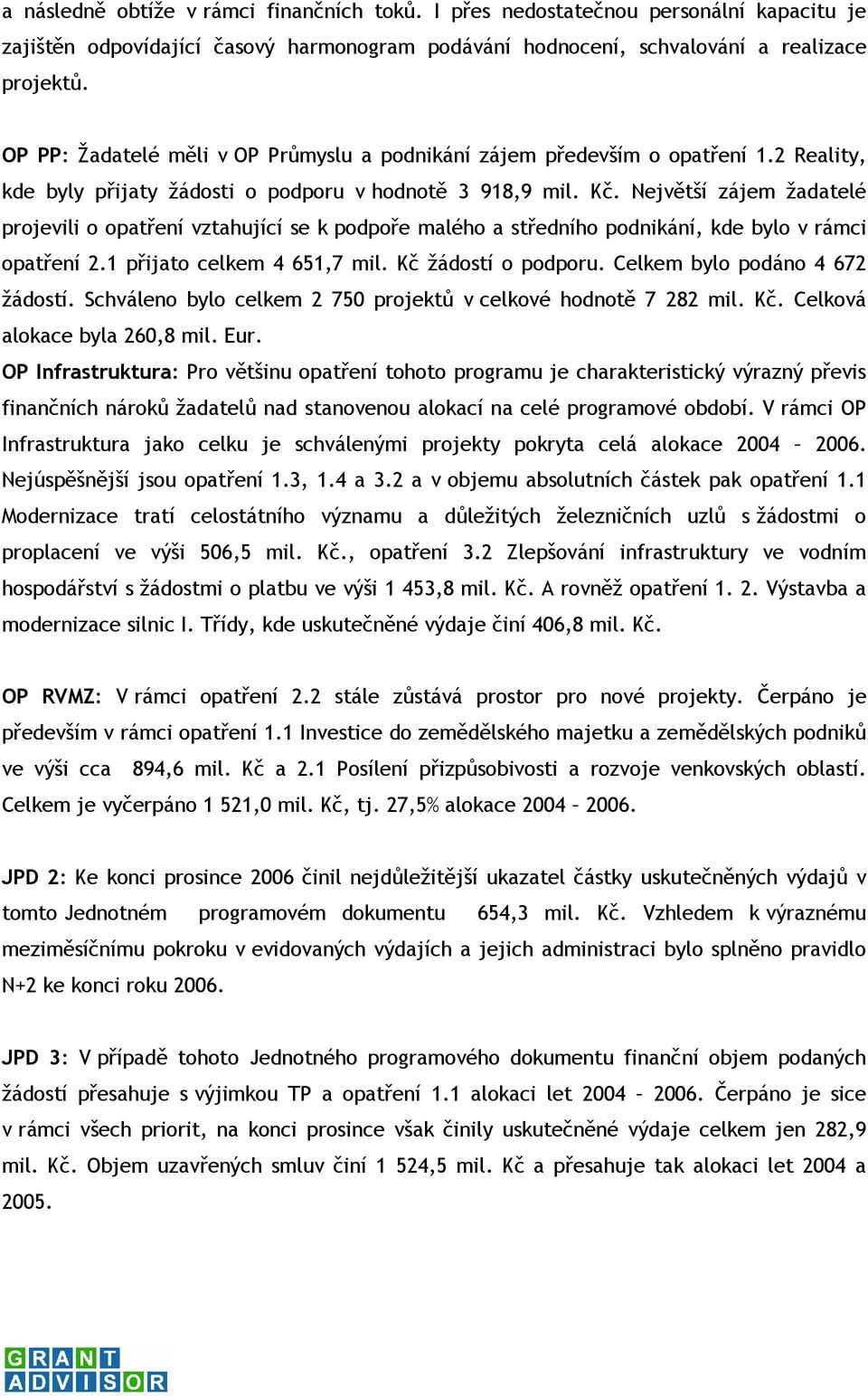 Největší zájem žadatelé projevili o opatření vztahující se k podpoře malého a středního podnikání, kde bylo v rámci opatření 2.1 přijato celkem 4 651,7 žádostí o podporu.