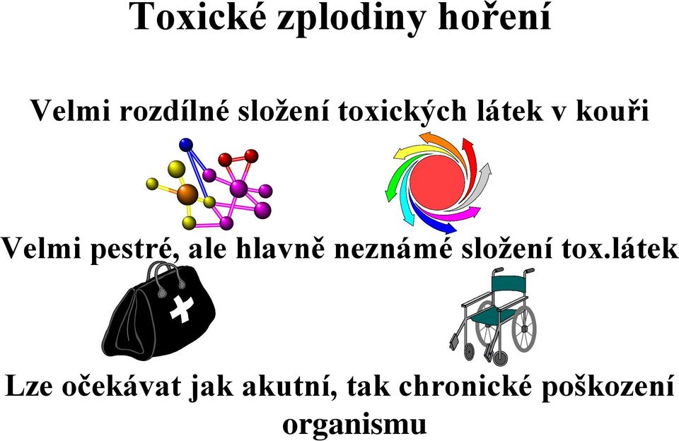 pestré, ale hlavně neznámé složení tox.