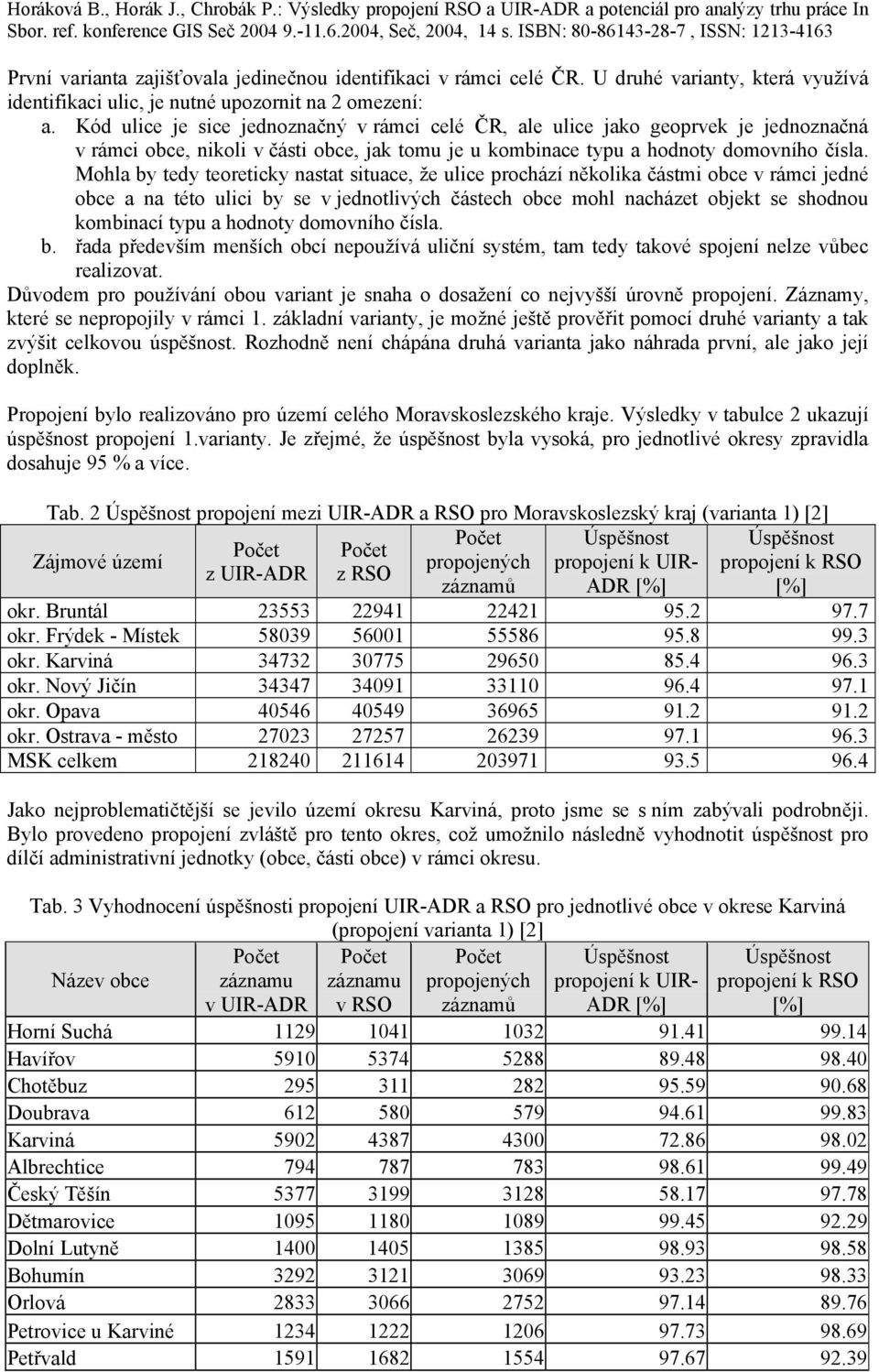 Mohla by tedy teoreticky nastat situace, že ulice prochází několika částmi obce v rámci jedné obce a na této ulici by se v jednotlivých částech obce mohl nacházet objekt se shodnou kombinací typu a