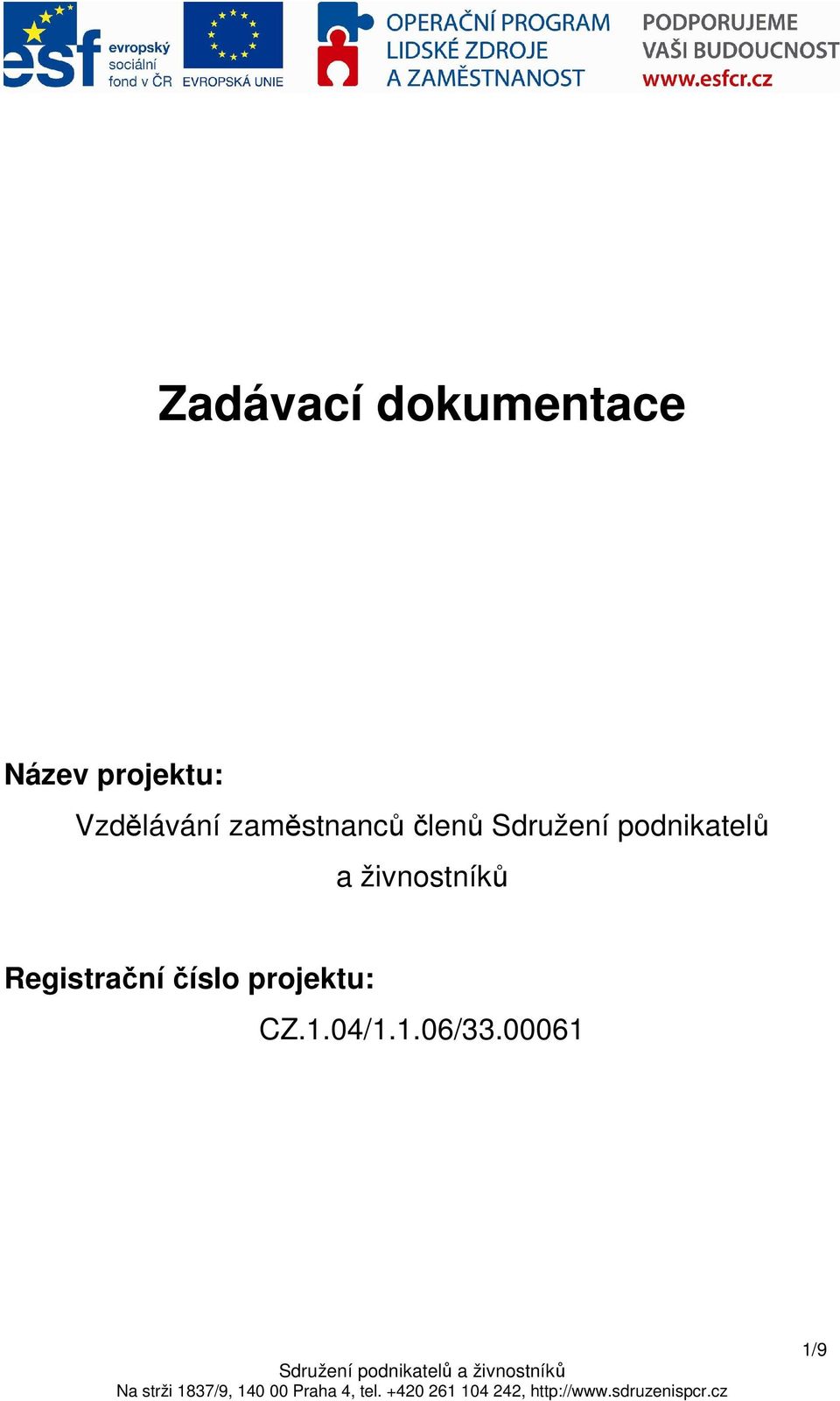 podnikatelů a živnostníků Registrační