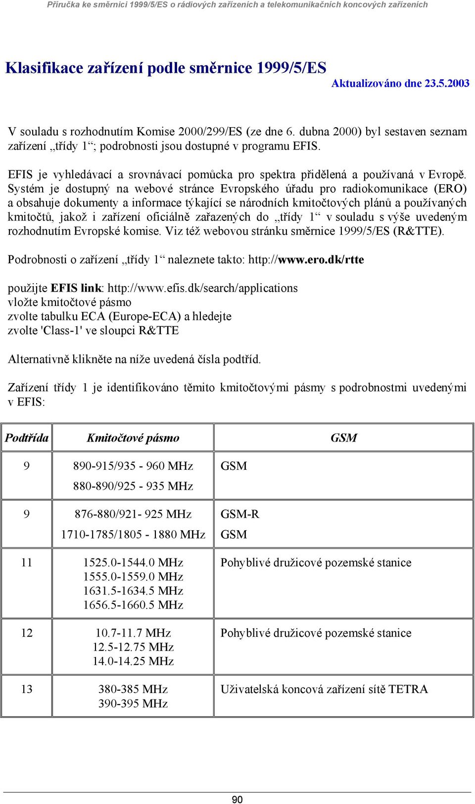 Systém je dostupný na webové stránce Evropského úřadu pro radiokomunikace (ERO) a obsahuje dokumenty a informace týkající se národních kmitočtových plánů a používaných kmitočtů, jakož i zařízení