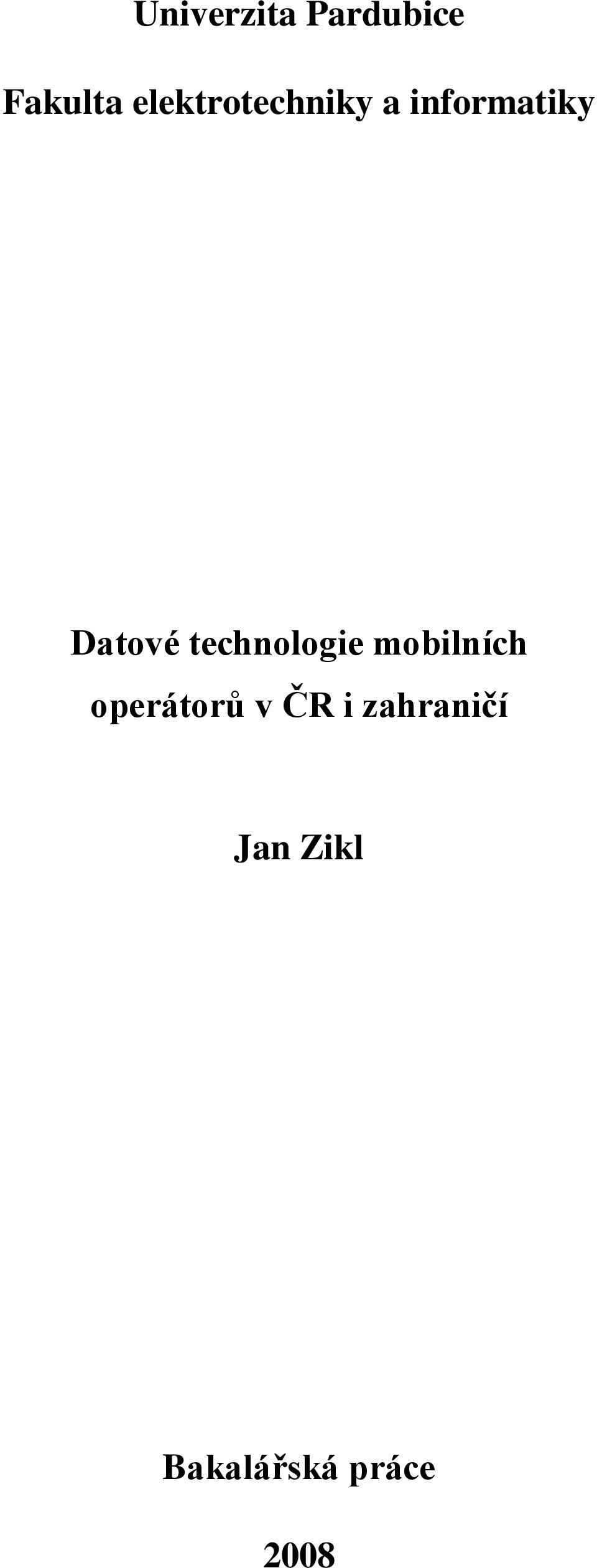 technologie mobilních operátorů v ČR