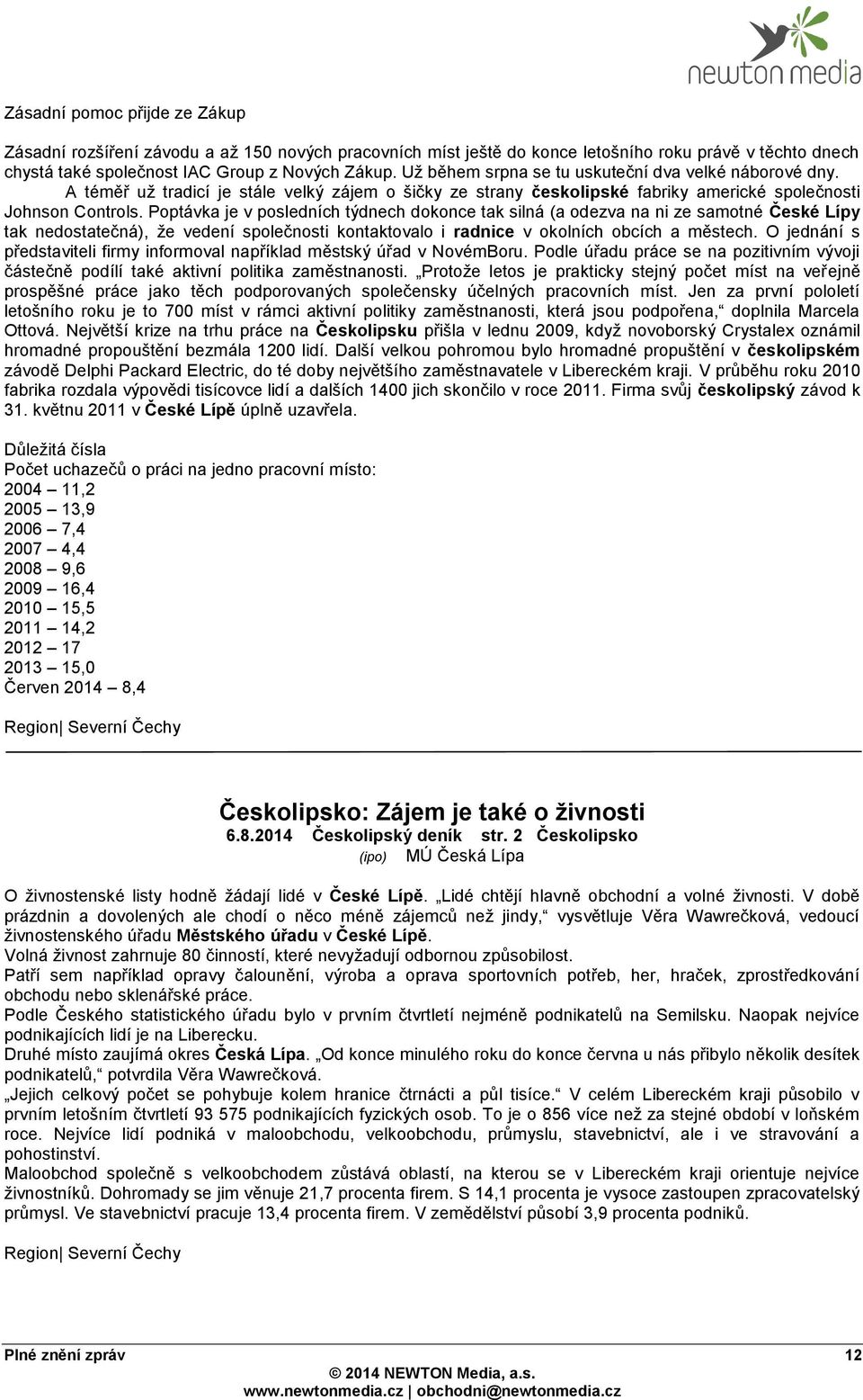 Poptávka je v posledních týdnech dokonce tak silná (a odezva na ni ze samotné České Lípy tak nedostatečná), že vedení společnosti kontaktovalo i radnice v okolních obcích a městech.