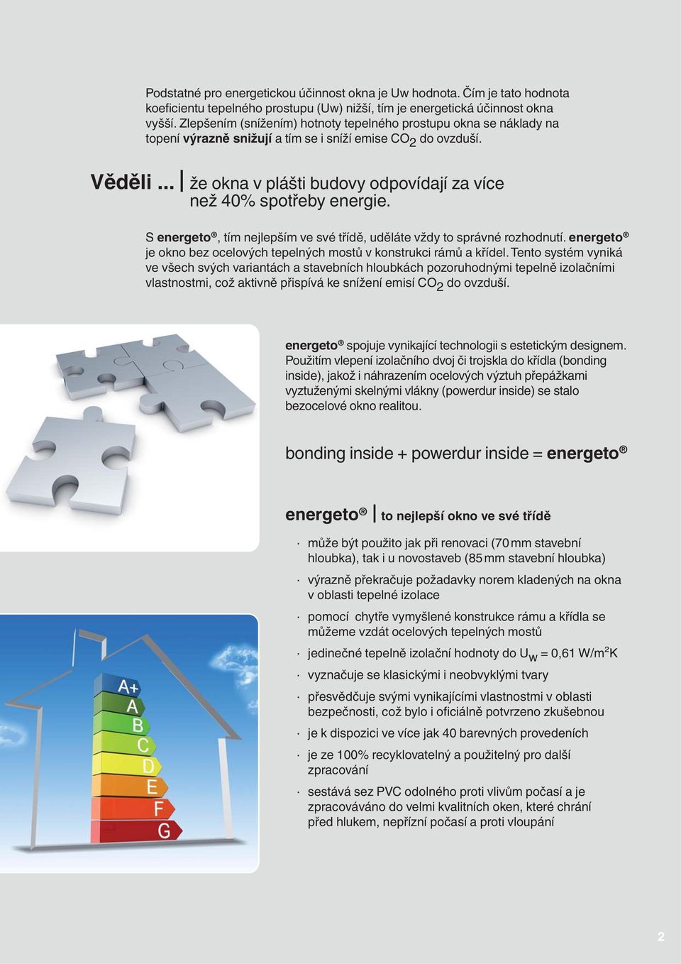 .. že okna v plášti budovy odpovídají za více než 40% spotřeby energie. S energeto, tím nejlepším ve své třídě, uděláte vždy to správné rozhodnutí.