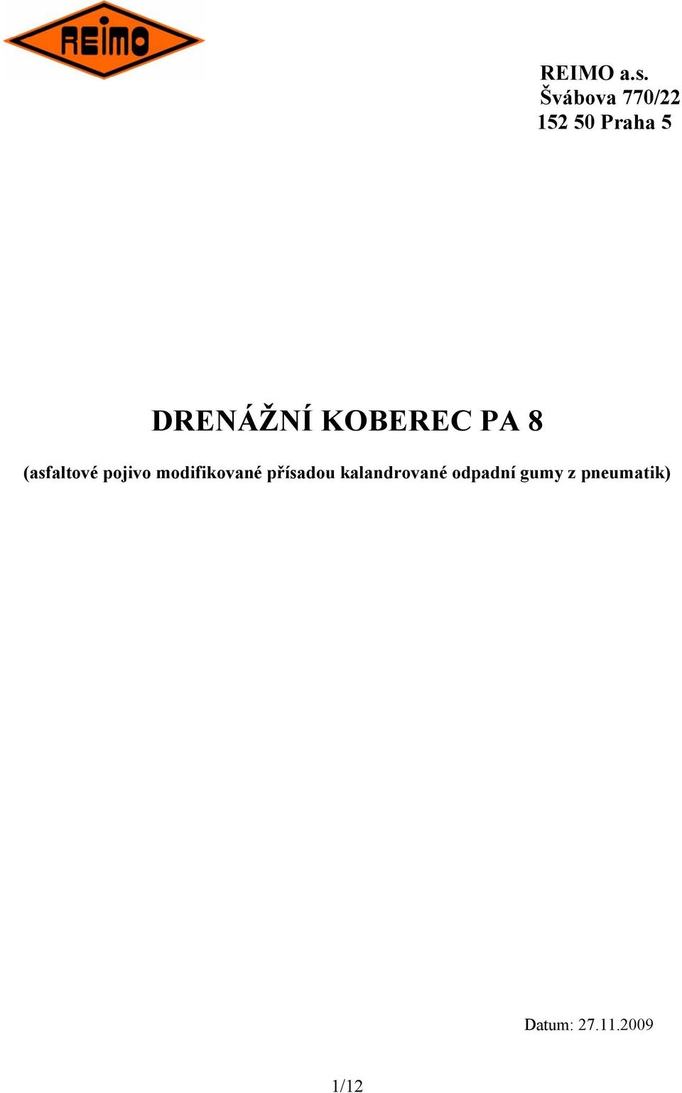 DRENÁŽNÍ KOBEREC PA 8 - PDF Free Download