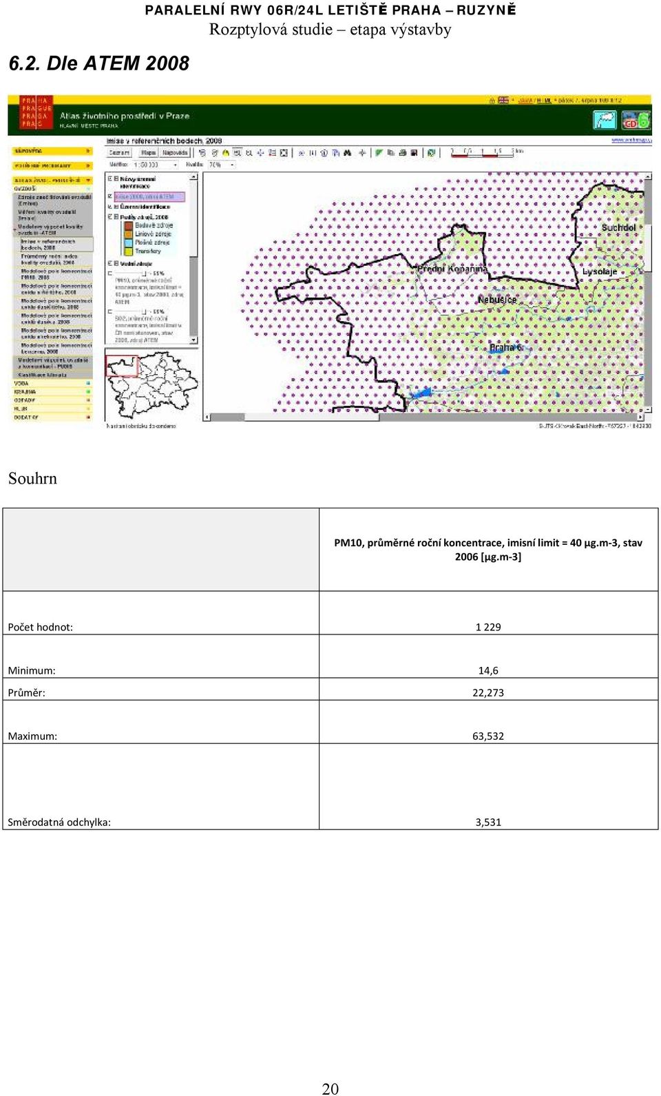 = 40 µg.m-3, stav 2006 [µg.
