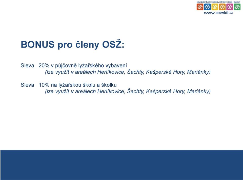 Kašperské Hory, Mariánky) Sleva 10% na lyžařskou školu a