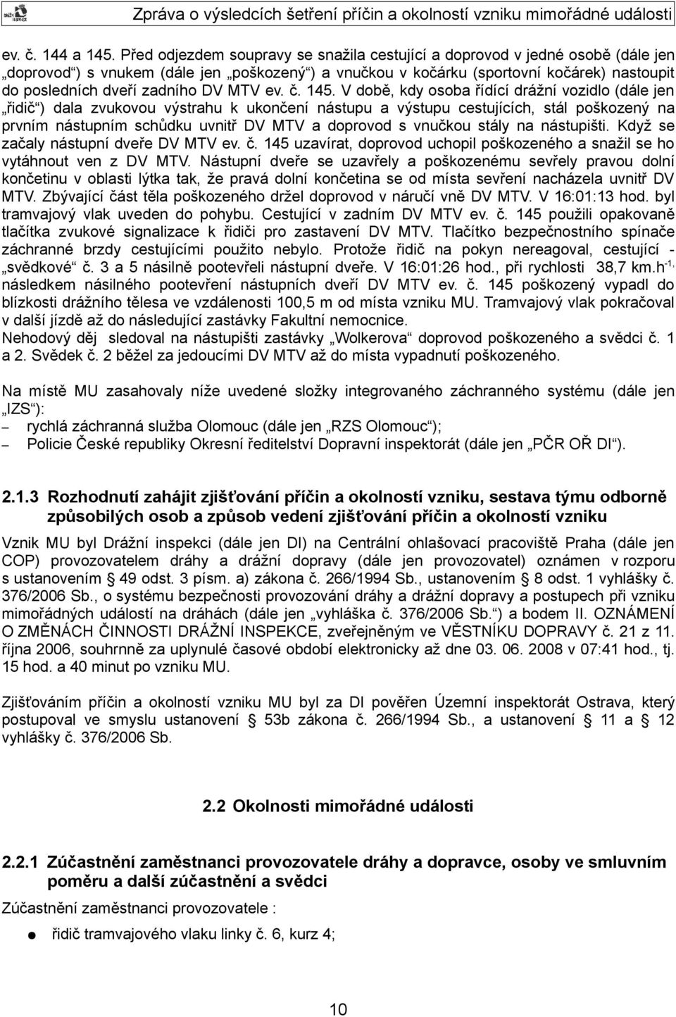 DV MTV ev. č. 145.
