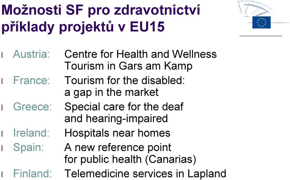 Greece: Special care for the deaf and hearing-impaired Ireland: Hospitals near homes