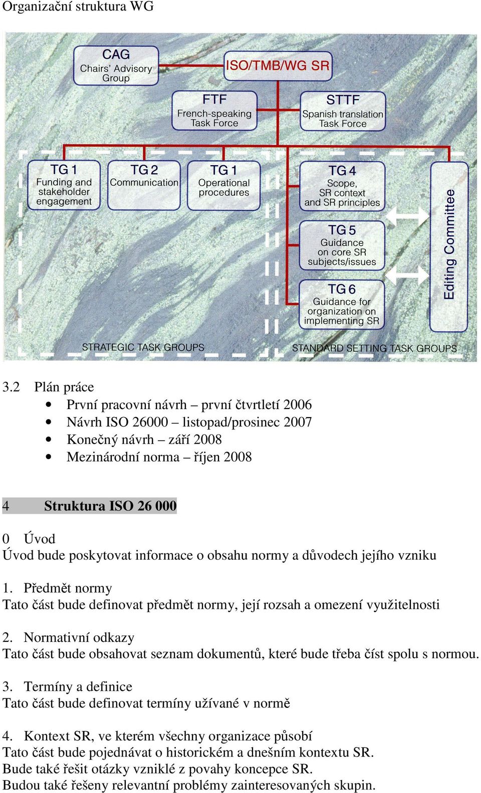 poskytovat informace o obsahu normy a důvodech jejího vzniku 1. Předmět normy Tato část bude definovat předmět normy, její rozsah a omezení využitelnosti 2.