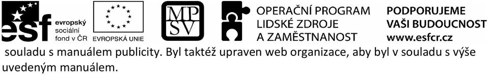 Byl taktéž upraven web