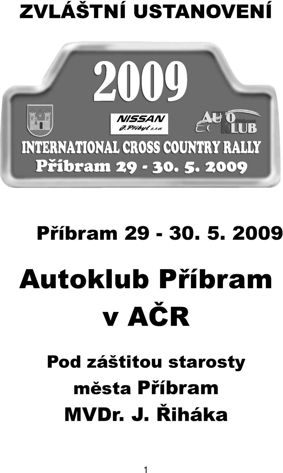 2009 Autoklub Příbram v AČR