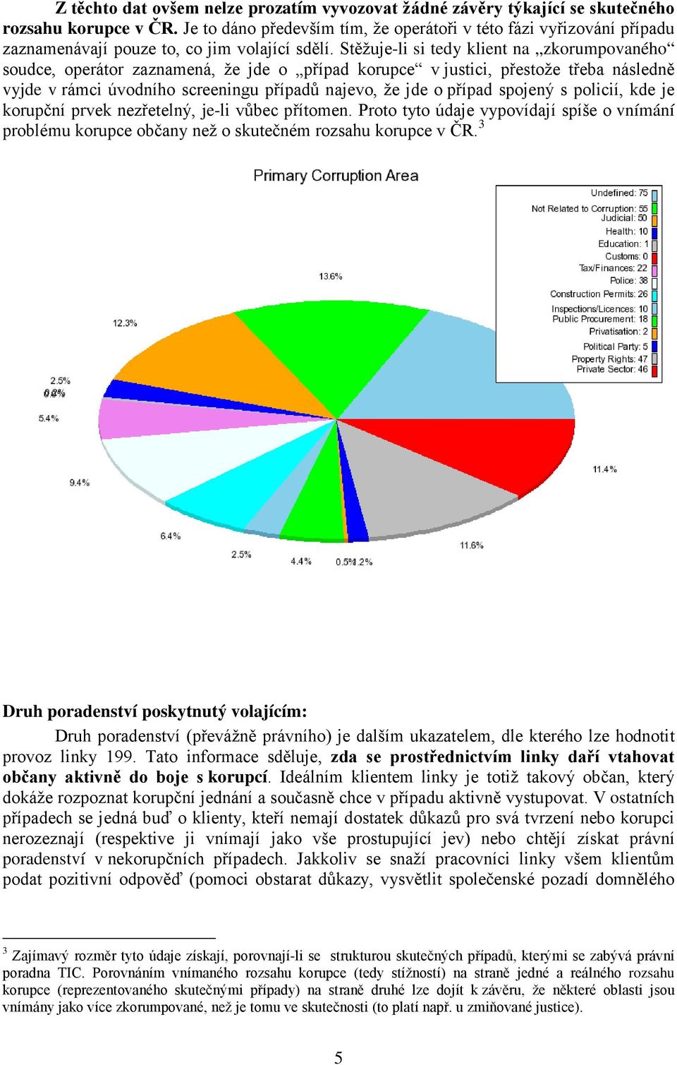 Stěžuje-li si tedy klient na zkorumpovaného soudce, operátor zaznamená, že jde o případ korupce v justici, přestože třeba následně vyjde v rámci úvodního screeningu případů najevo, že jde o případ