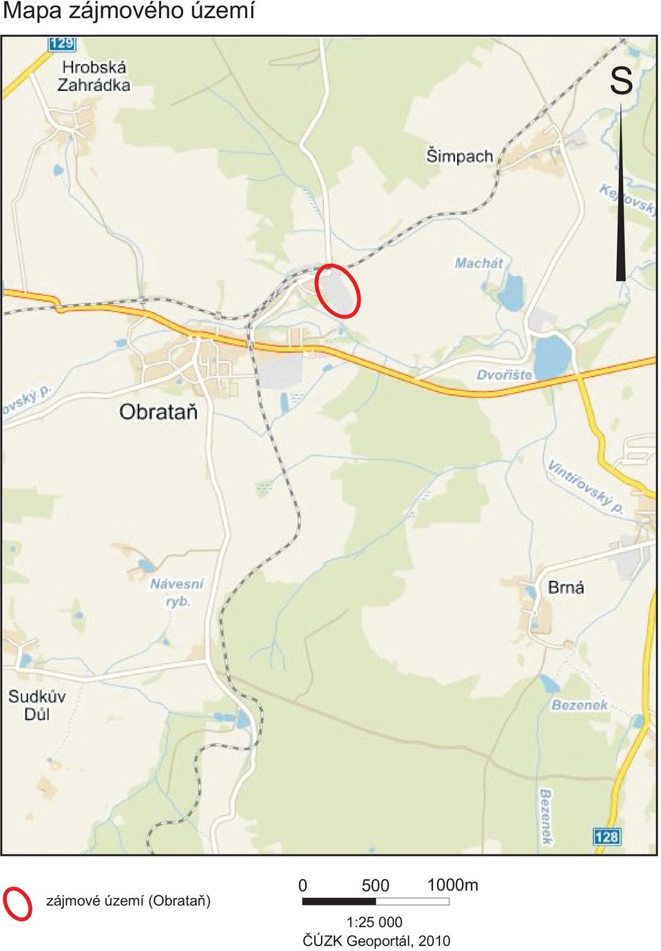 (Obrataň) 0 500 1000m