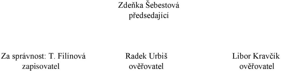 Filínová Radek Urbiš Libor