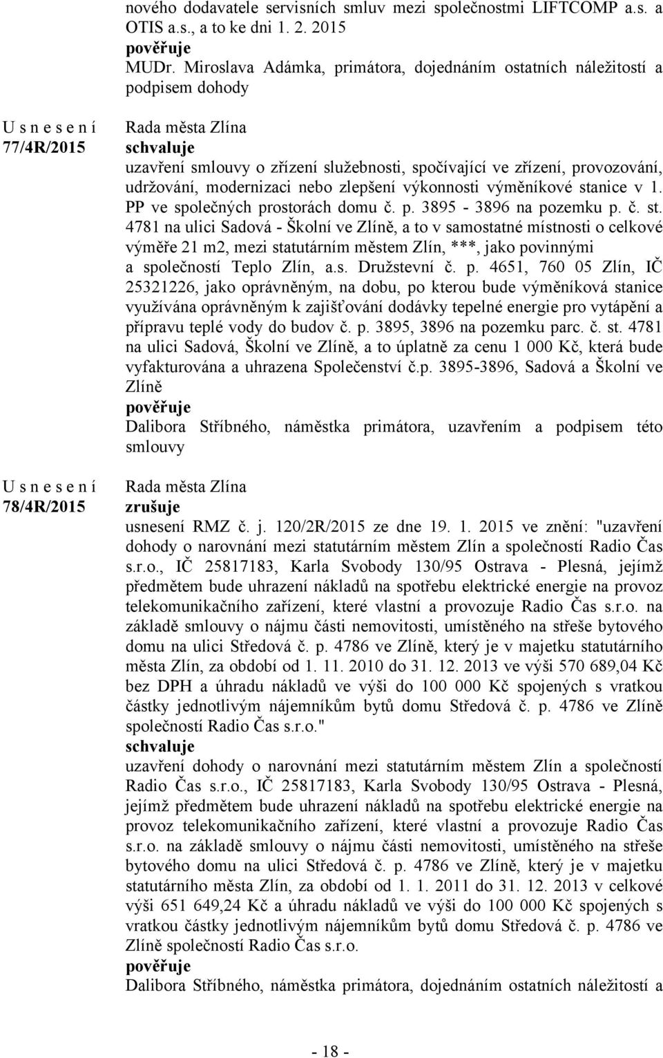 modernizaci nebo zlepšení výkonnosti výměníkové sta